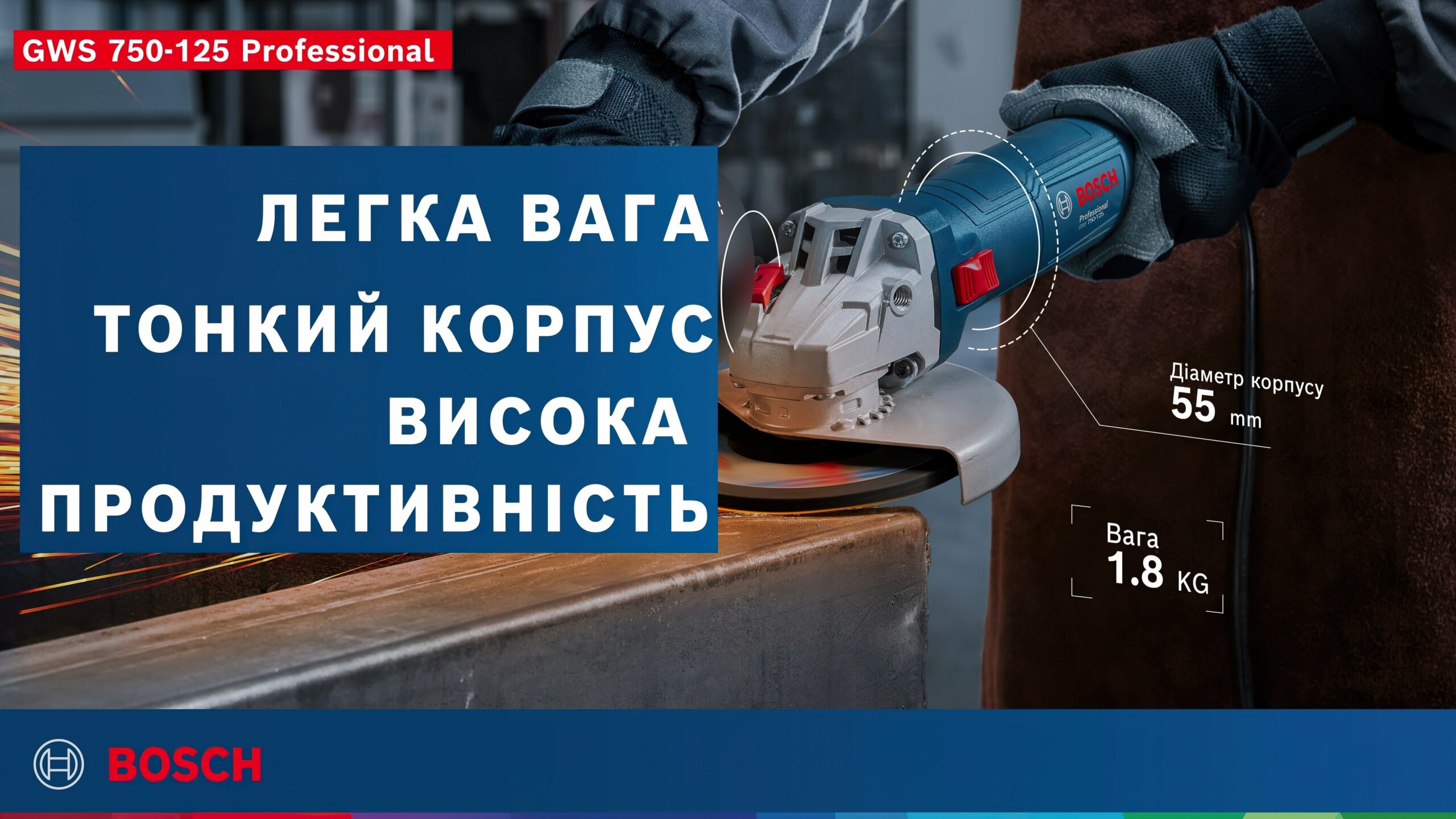 Угловая шлифмашина Bosch GWS 750-125