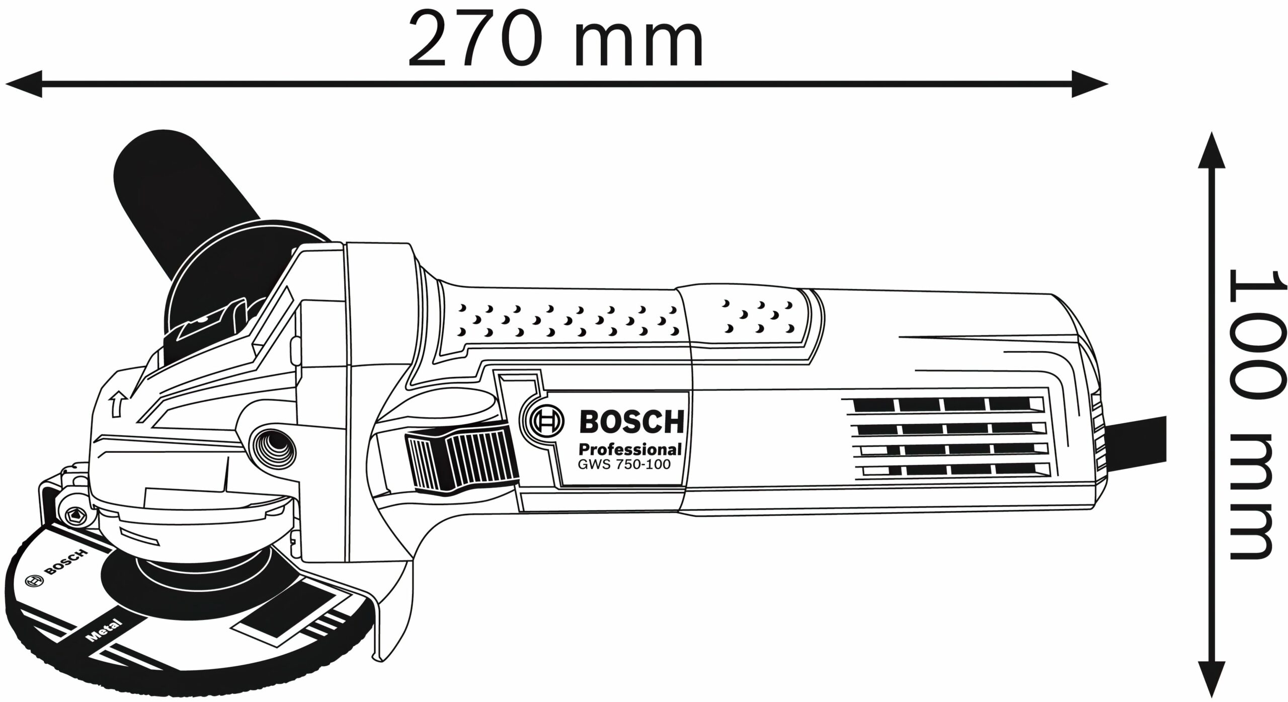 Кутова шліфмашина Bosch GWS 750-125