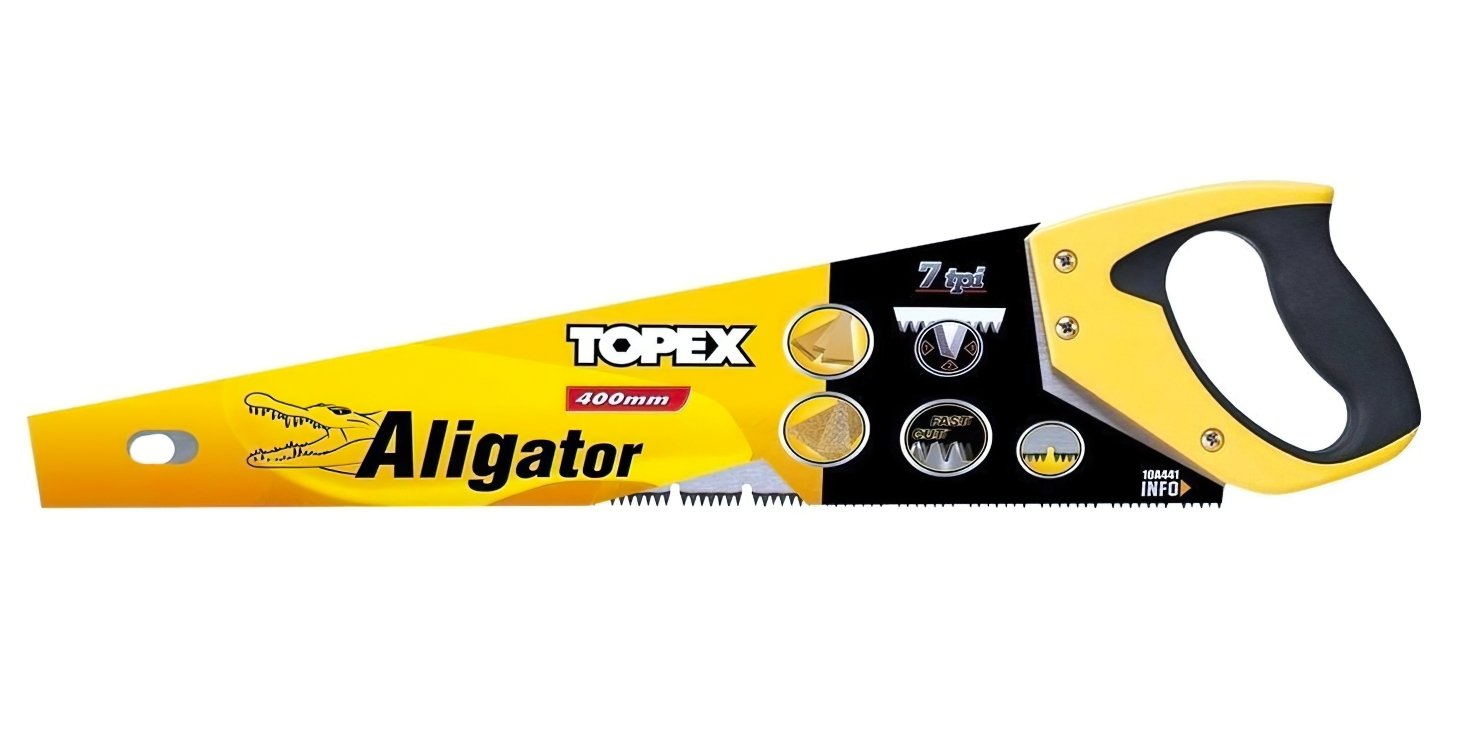 Ножівка для дерева Topex Aligator 450мм 10A446