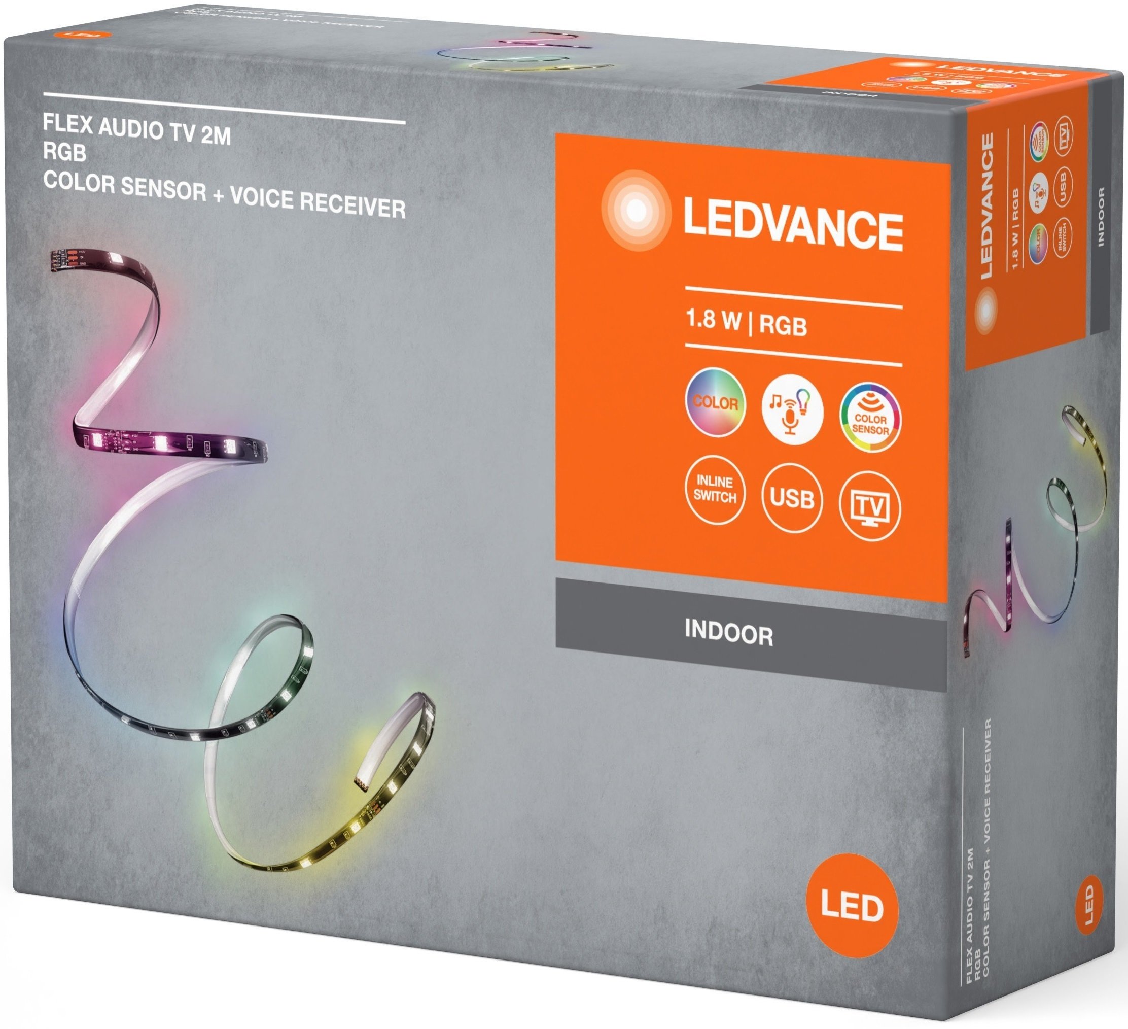 Стрічка світлодіодна Ledvance Flex Audio TV 1,8W, 2M RGB Colorsen USB (4099854095283)