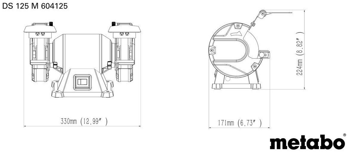 Станок точильный Metabo DS 125 M 200Вт (604125000)