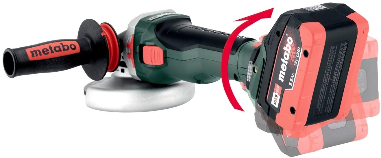 Шліфмашина кутова акумуляторна Metabo WVB 18 LTX BL 15-125 Quick, 125мм, 18В 2*5.5Аг (601731660)