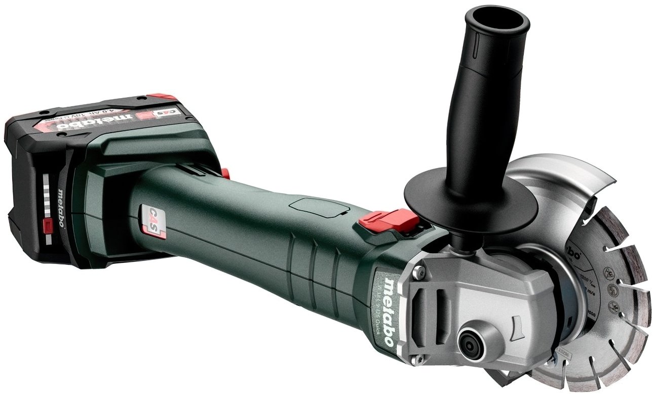 Шліфмашина кутова акумуляторна Metabo W 18 L 9-125, 2*18В (602247510)