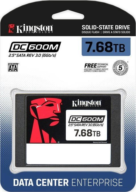 SSD накопитель KINGSTON 2.5" 7.68TB SATA DC600M (SEDC600M/7680G)