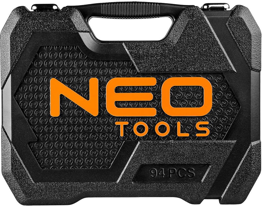 Набір торцевих головок NEO Tools, 94шт, 1/2", 1/4", CrV, кейс (10-062)