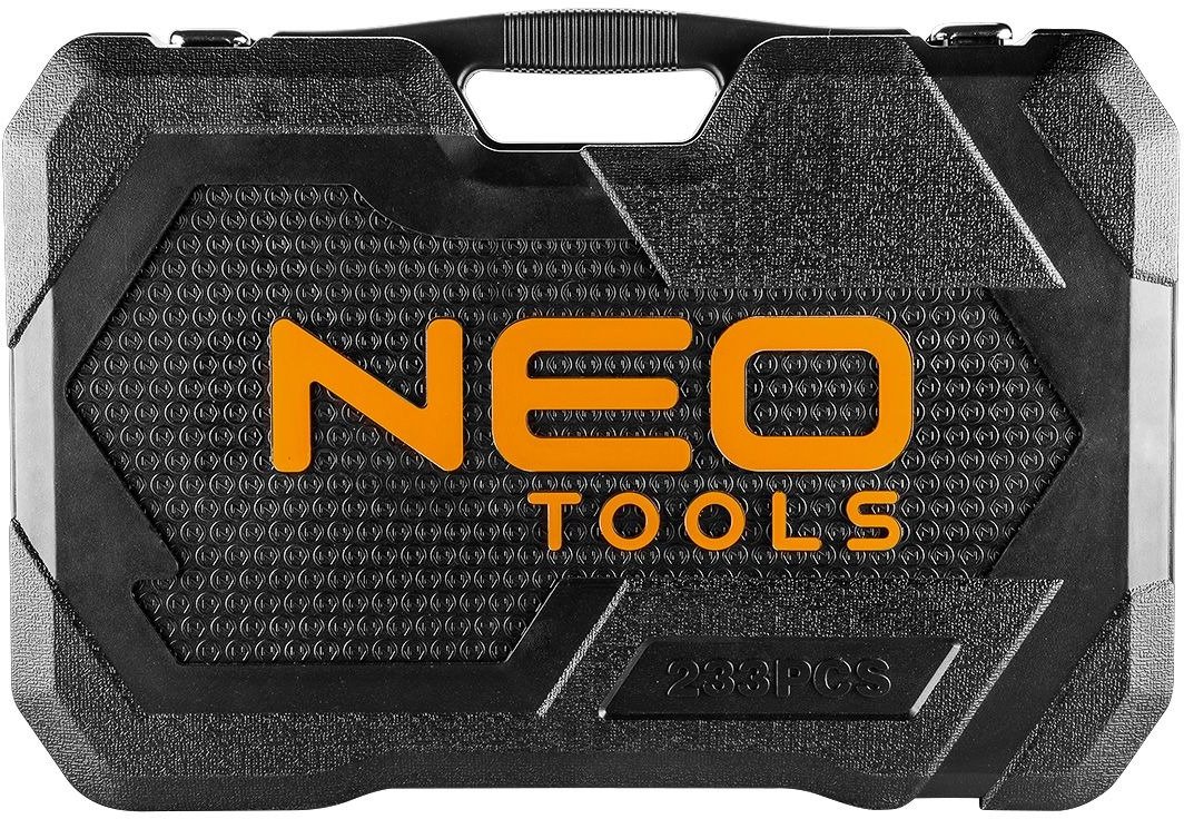 Набор инструментов Neo Tools, 233шт, 1/2", 1/4", 3/8", CrV, кейс (10-078)