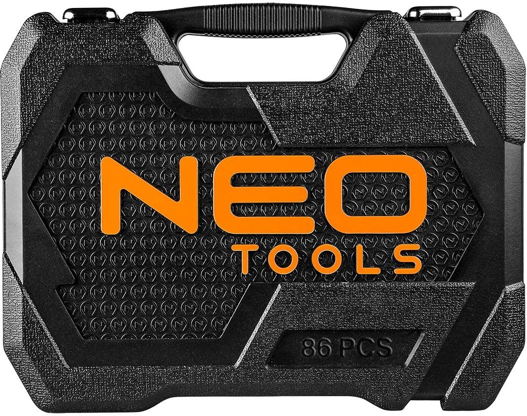 Набір торцевих головок NEO Tools, 86шт, 1/2", 1/4", CrV, кейс (10-060)