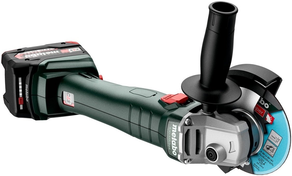 Шліфмашина кутова акумуляторна Metabo W 18 L 9-125 QUICK (без АКБ та ЗП), (602249850)