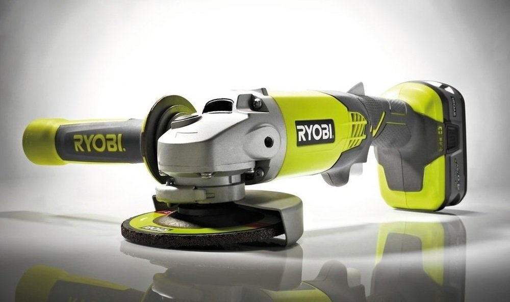 Шлифмашина угловая Ryobi ONE+ R18AG-0 аккумуляторная (5133001903)