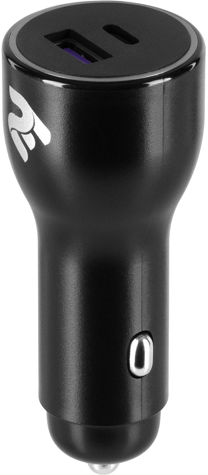 Автомобільний зарядний пристрій 2E Dual USB Car Charger 38W USB-C Black (2E-ACR18PDQC-B)