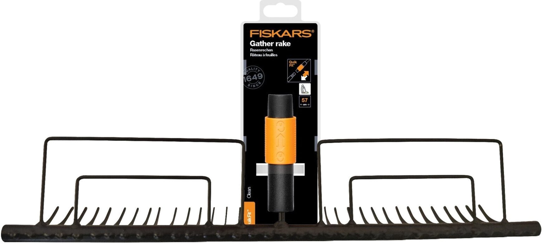 Грабли для уборки Fiskars QuikFit, 175 см, 1017г