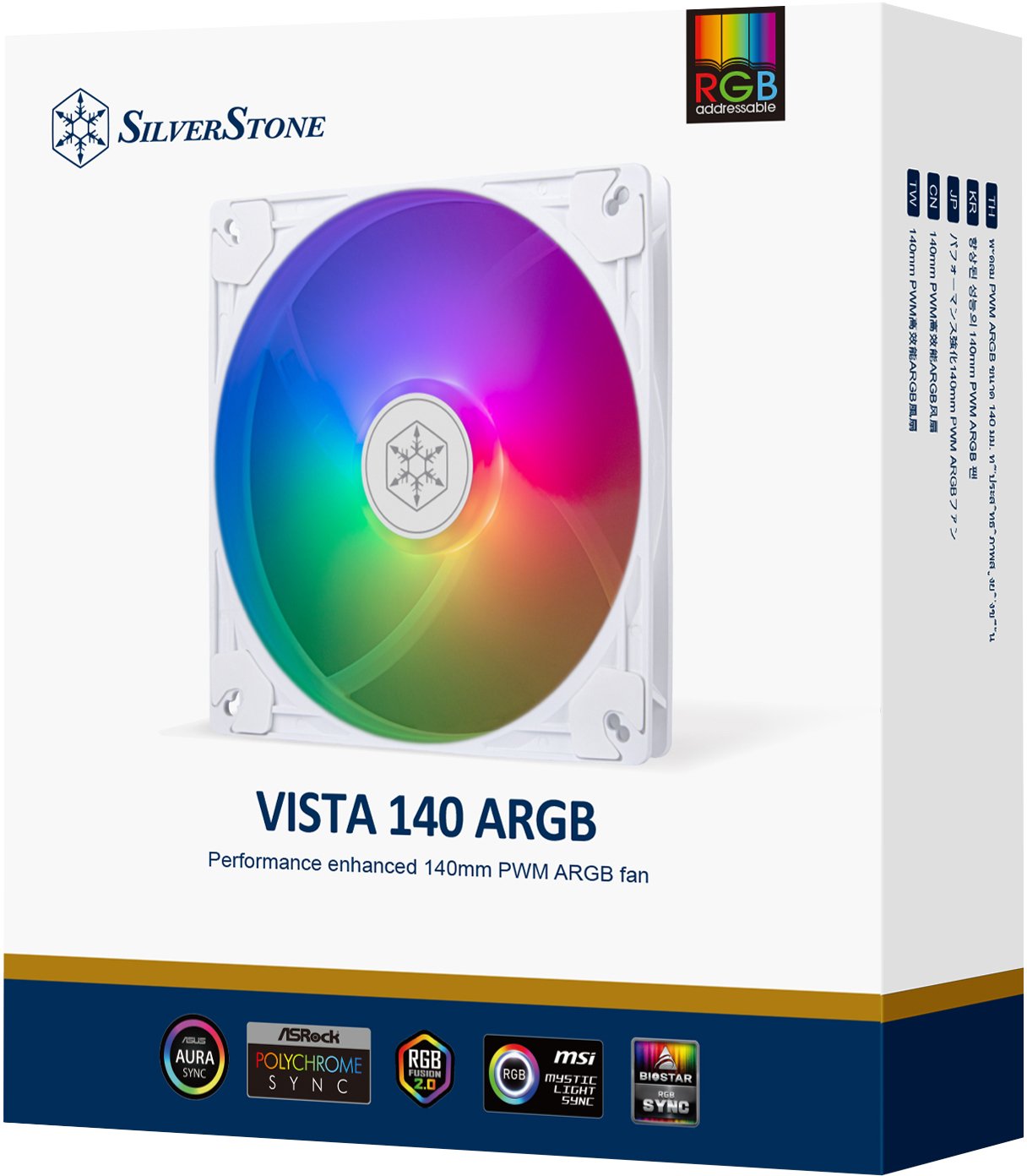 Корпусний вентилятор SilverStone Vista VS140W ARGB, 140mm