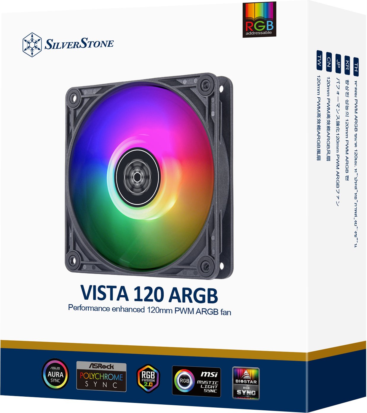 Корпусний вентилятор SilverStone Vista VS120B-ARGB, 120мм