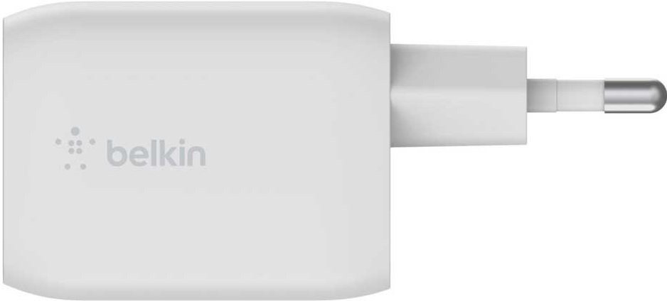 Мережевий зарядний пристрій Belkin 65Вт 2хUSB-С GAN PD PPS, white (WCH013VFWH)