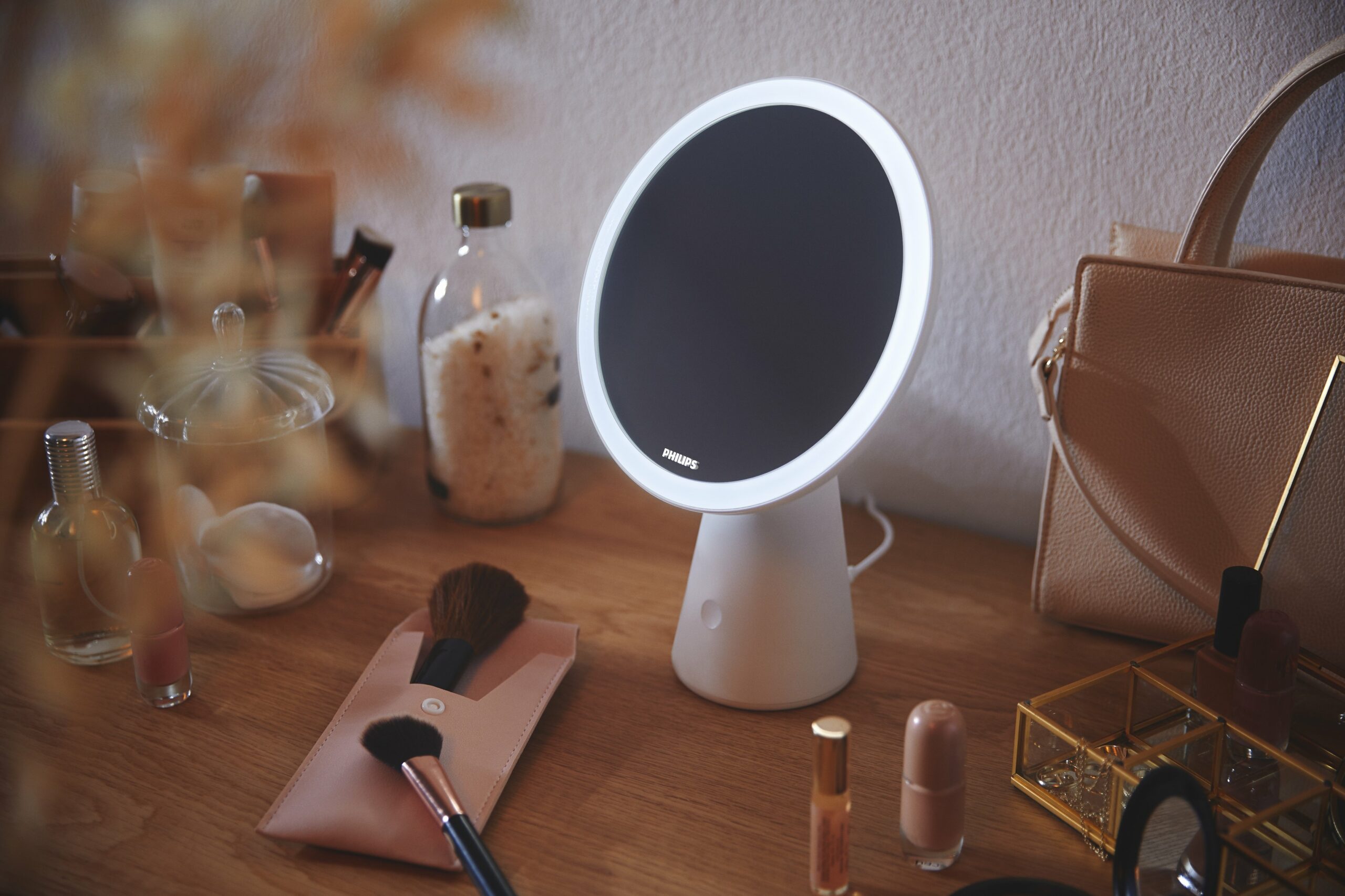 Дзеркало косметичне з акумулятором Philips Mirror 4.5w 5000/4000/3000K USB біле (929003195007)