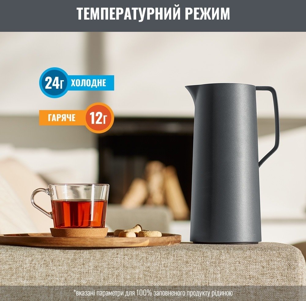 Термоглечик Tefal Motiva, 1л, темно-сірий (N4170110)