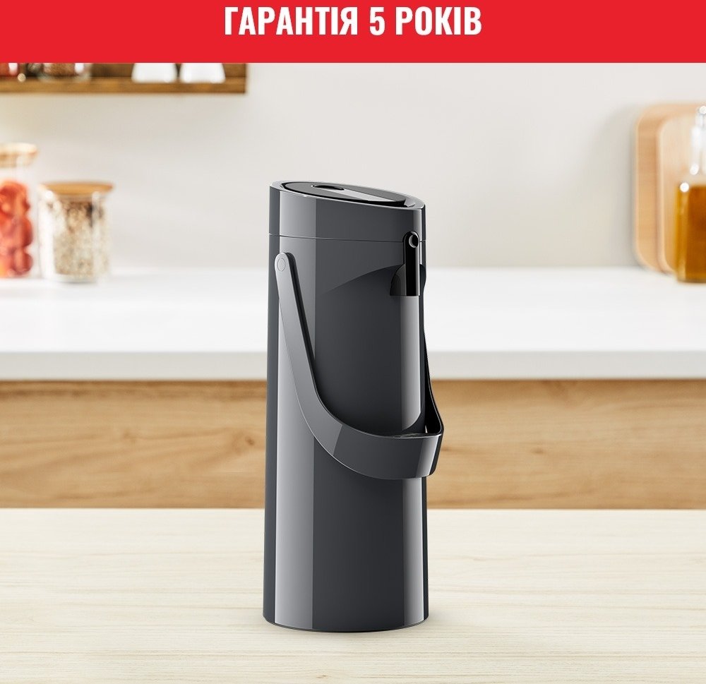 Термос Tefal Ponza Pump, 1.9л, чорний (K3140114)