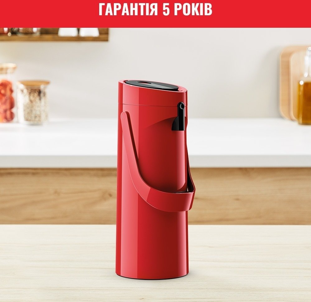 Термос Tefal Ponza Pump, 1.9л, червоний (K3140314)