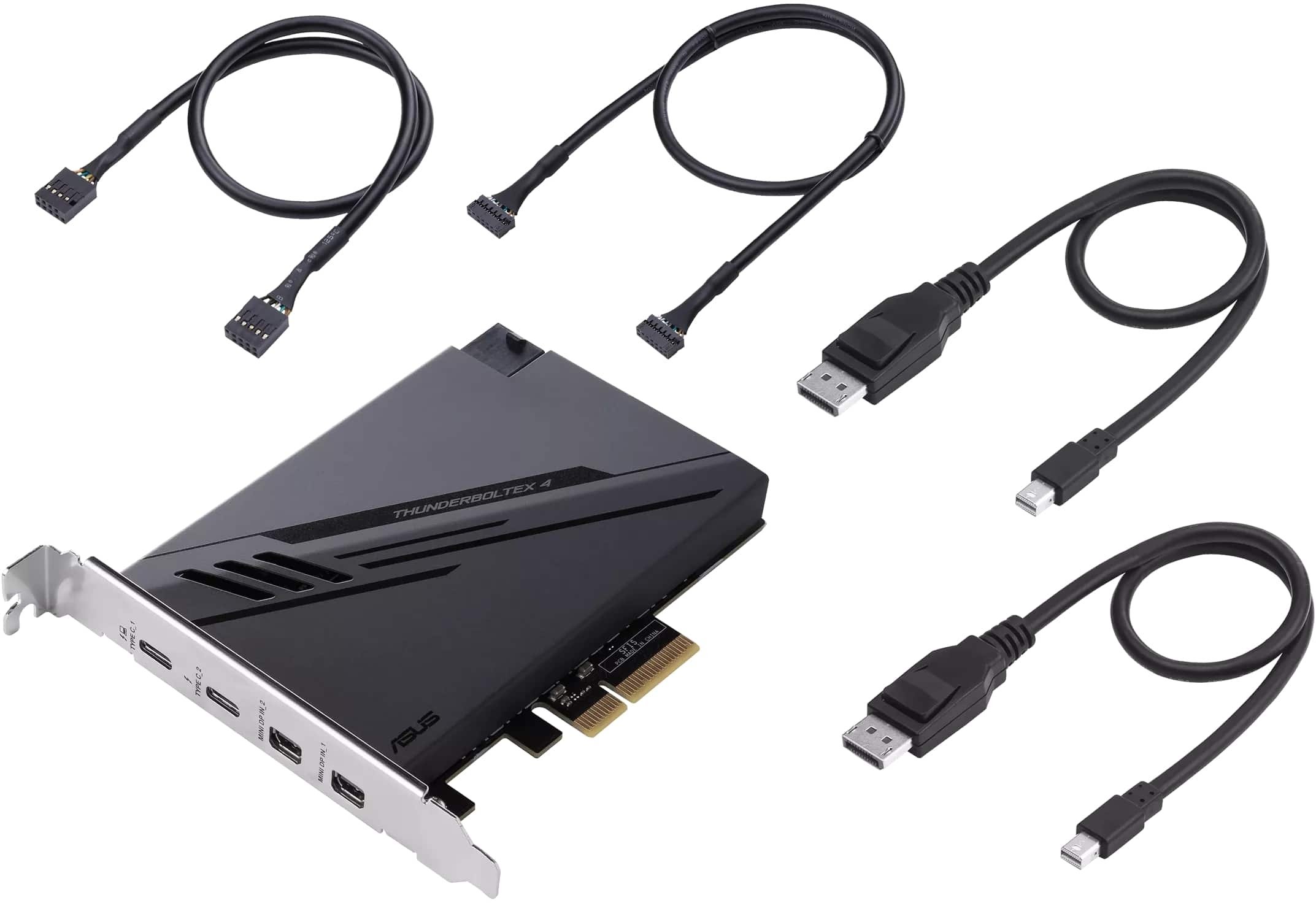 Плата-адаптер PCIe ASUS ThunderboltEX 4 USB Type-C PCIe 3.0 X4 Expansion Card (90MC09P0-M0EAY0)