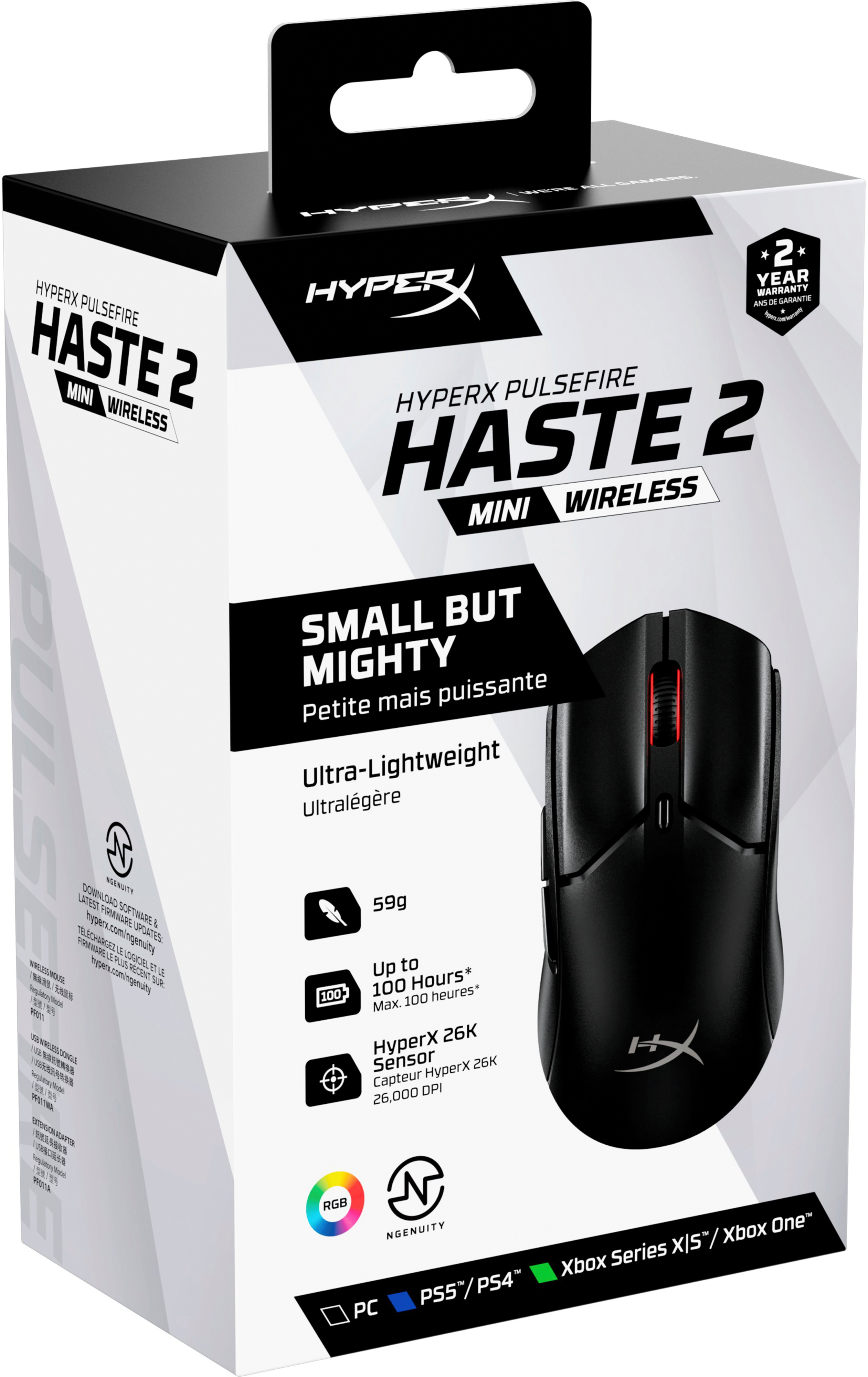 Ігрова миша HyperX Pulsefire Haste 2 Mini WL Black (7D388AA)