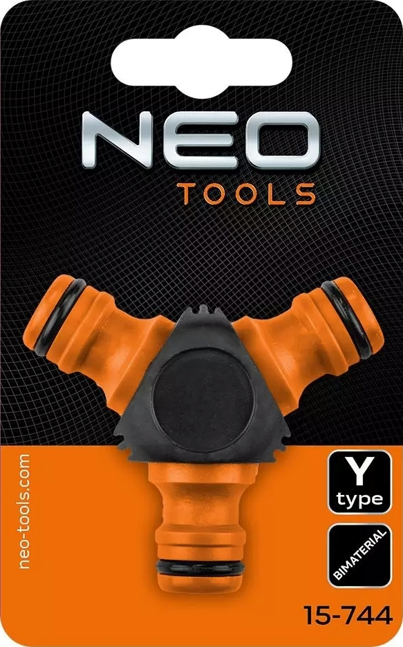 Коннектор-тройник для шланга Neo Tools 1/2"-3/4" (15-744)