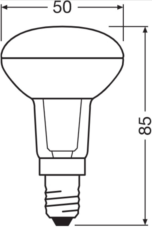 Лампа Osram Led E14 4.3Вт 2700К 350Лм R50 Star (4058075126022)