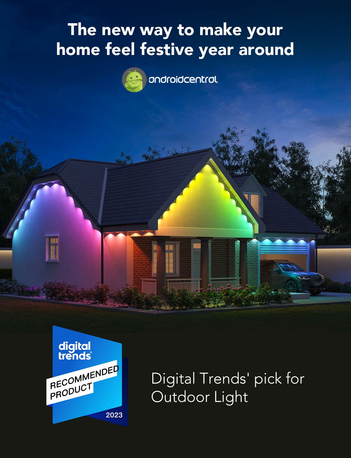 Гірлянда Smart LED Govee H705A Permanent Outdoor Lights RGB, IP67, 30м, прозорий кабель (H705A3D1)