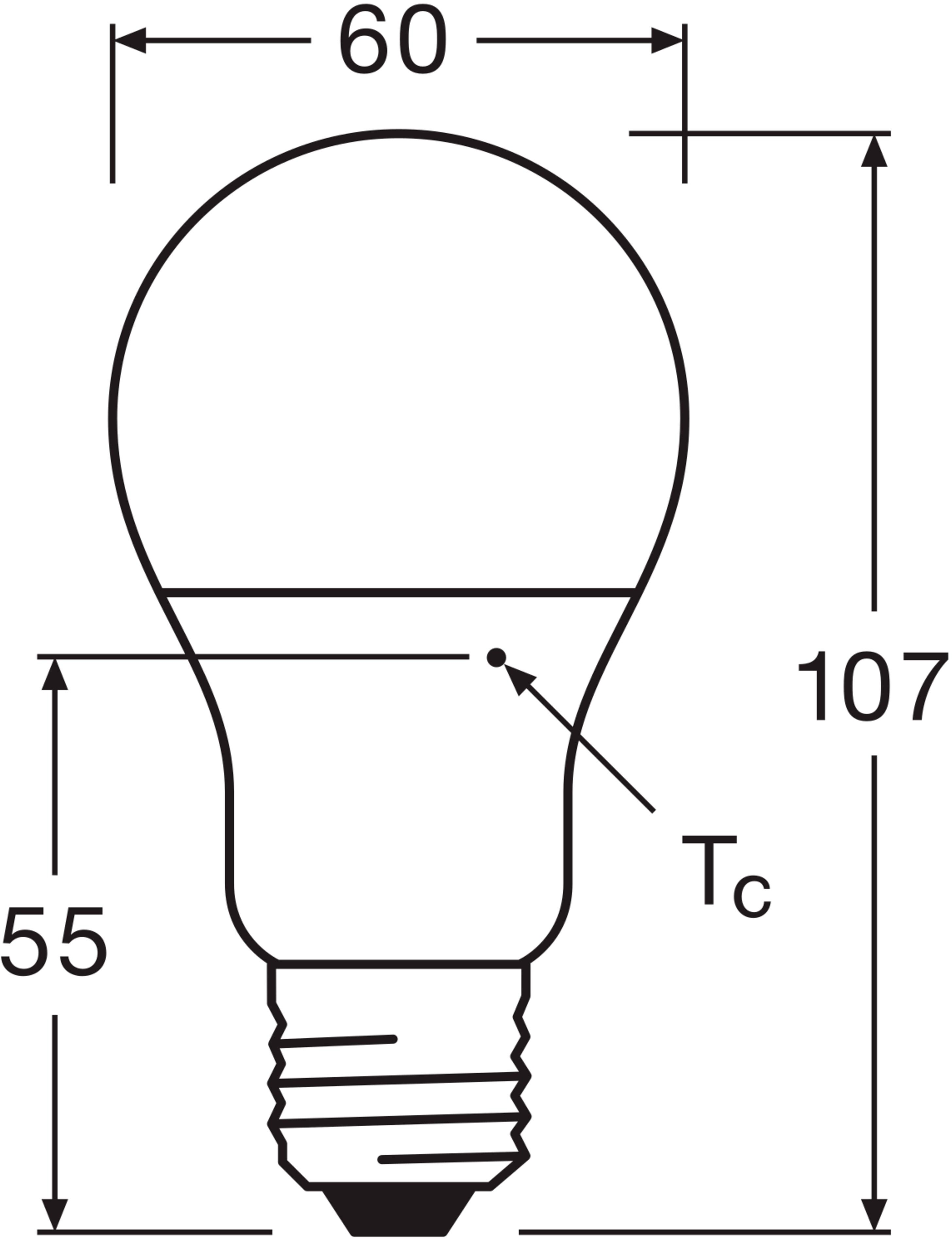 Набір ламп 3шт Osram Led E27 8.5Вт 2700К 806Лм A60 (4099854046797)