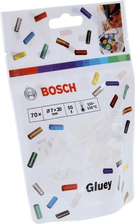 Клейові стрижні Bosch Gluey 7х20мм, 70шт (2.608.002.004)