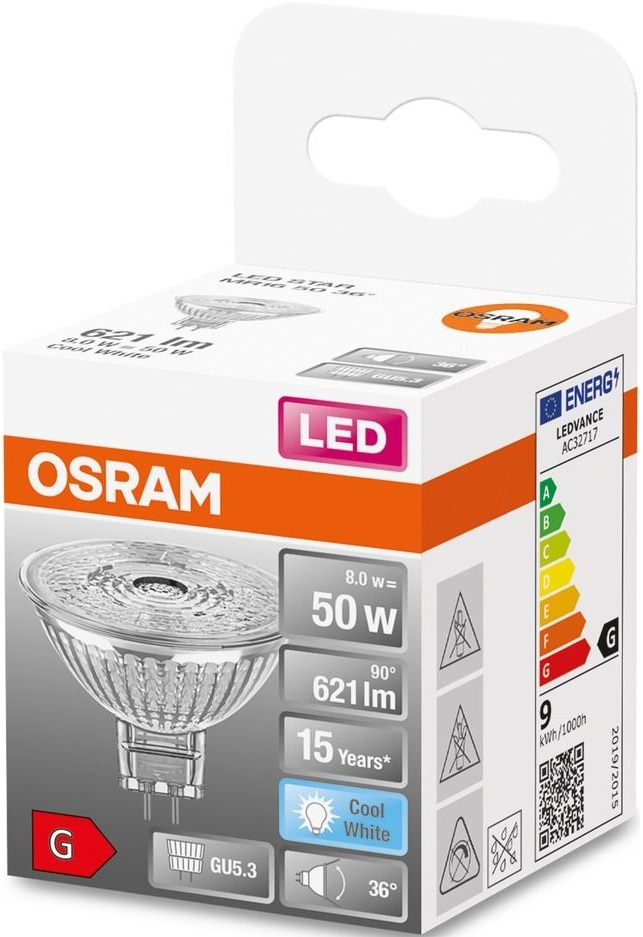 Лампа Osram Led GU5.3 8Вт 4000К 621Лм MR1650 12В Star (4058075433786)