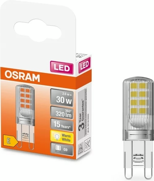 Лампа Osram Led G9 2.6Вт 2700К 320Лм PIN30 (4058075432338)