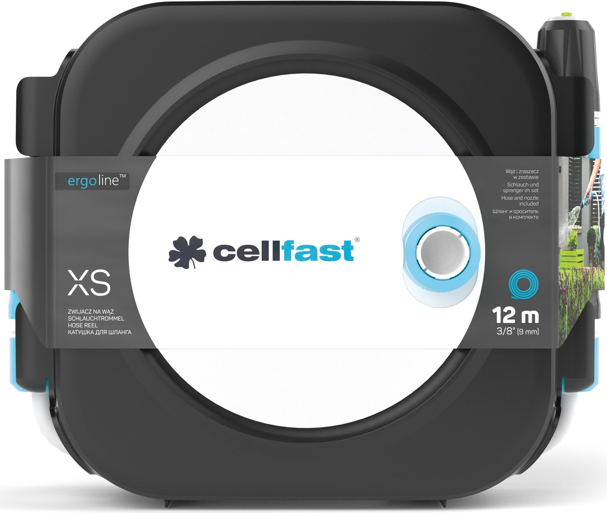 Катушка со шлангом Cellfast ERGO XS автоматическая 10+2м, 3/8" (55-400)