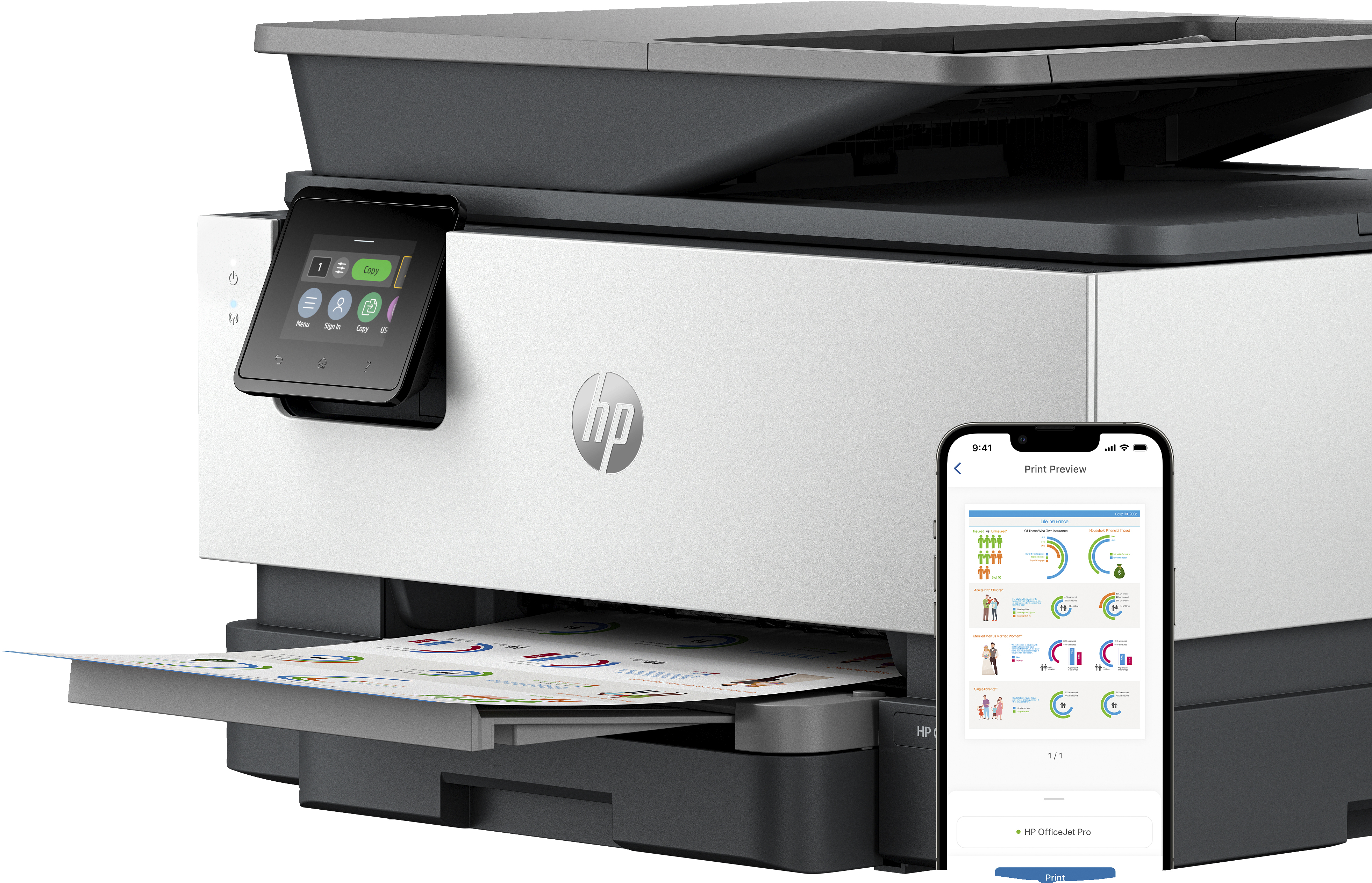 БФП струменевий A4 HP OfficeJet Pro 9120b з Wi-Fi (4V2N8C)