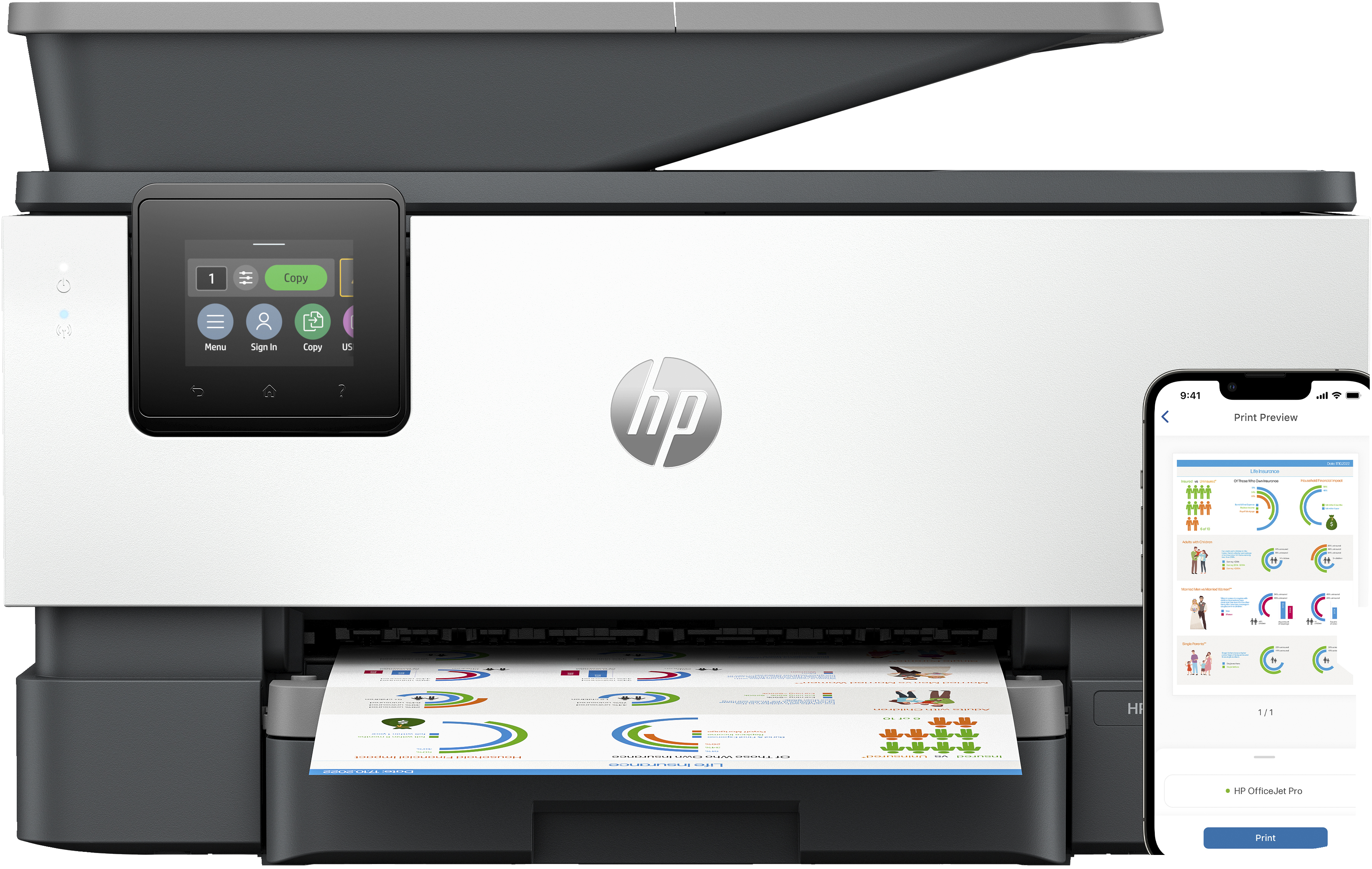 БФП струменевий A4 HP OfficeJet Pro 9120b з Wi-Fi (4V2N8C)