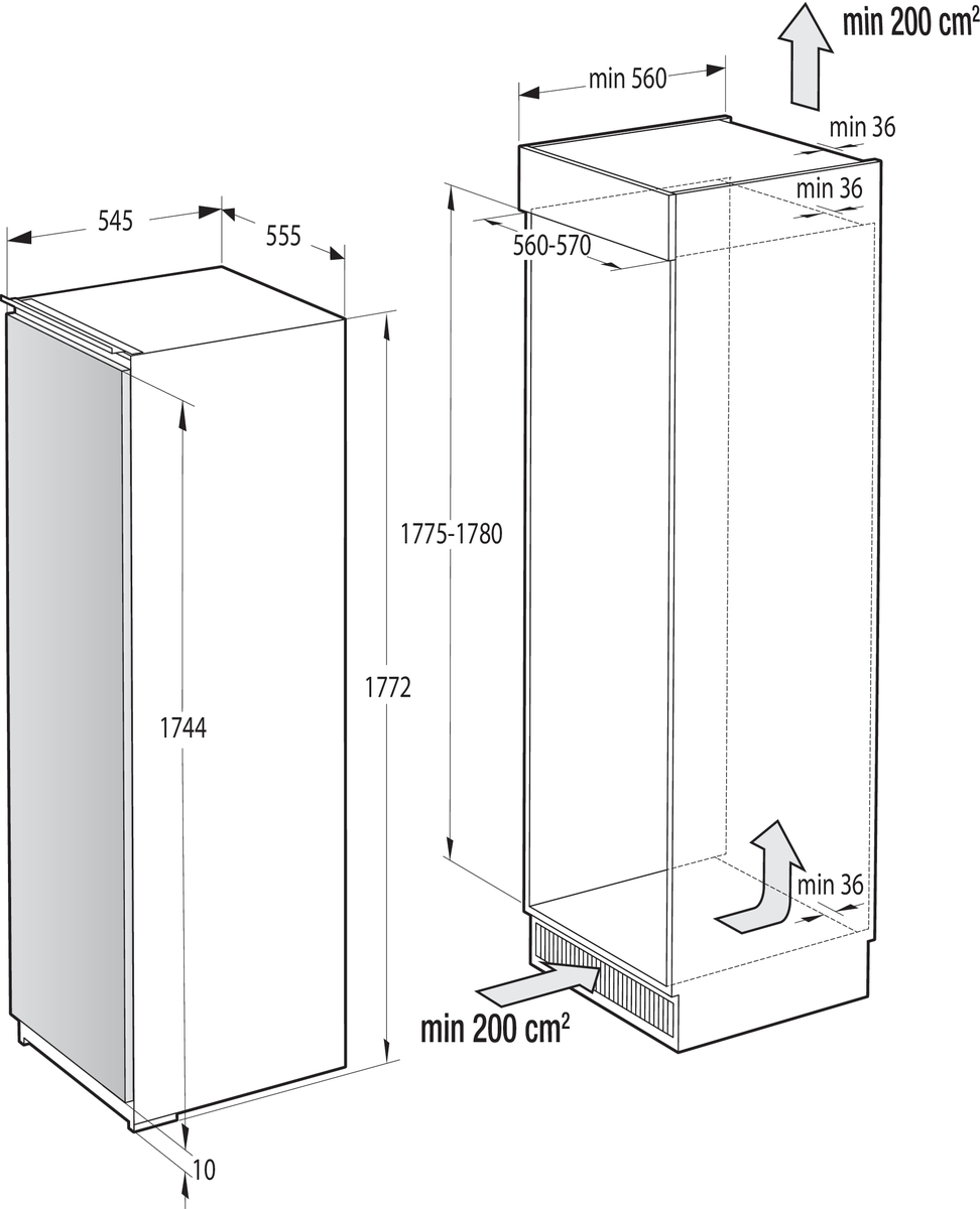 Встроенный холодильник Gorenje RI518EA1