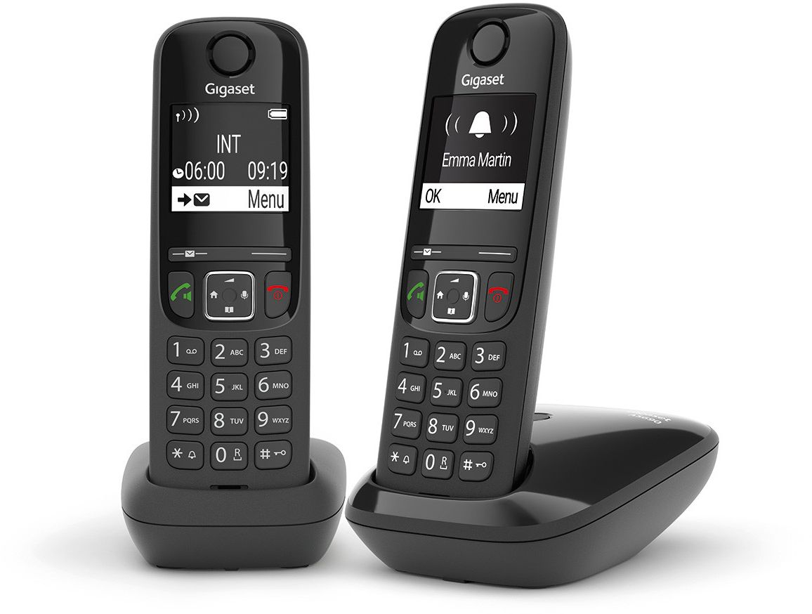 Радіотелефон DECT Gigaset AS690 DUO, чорний