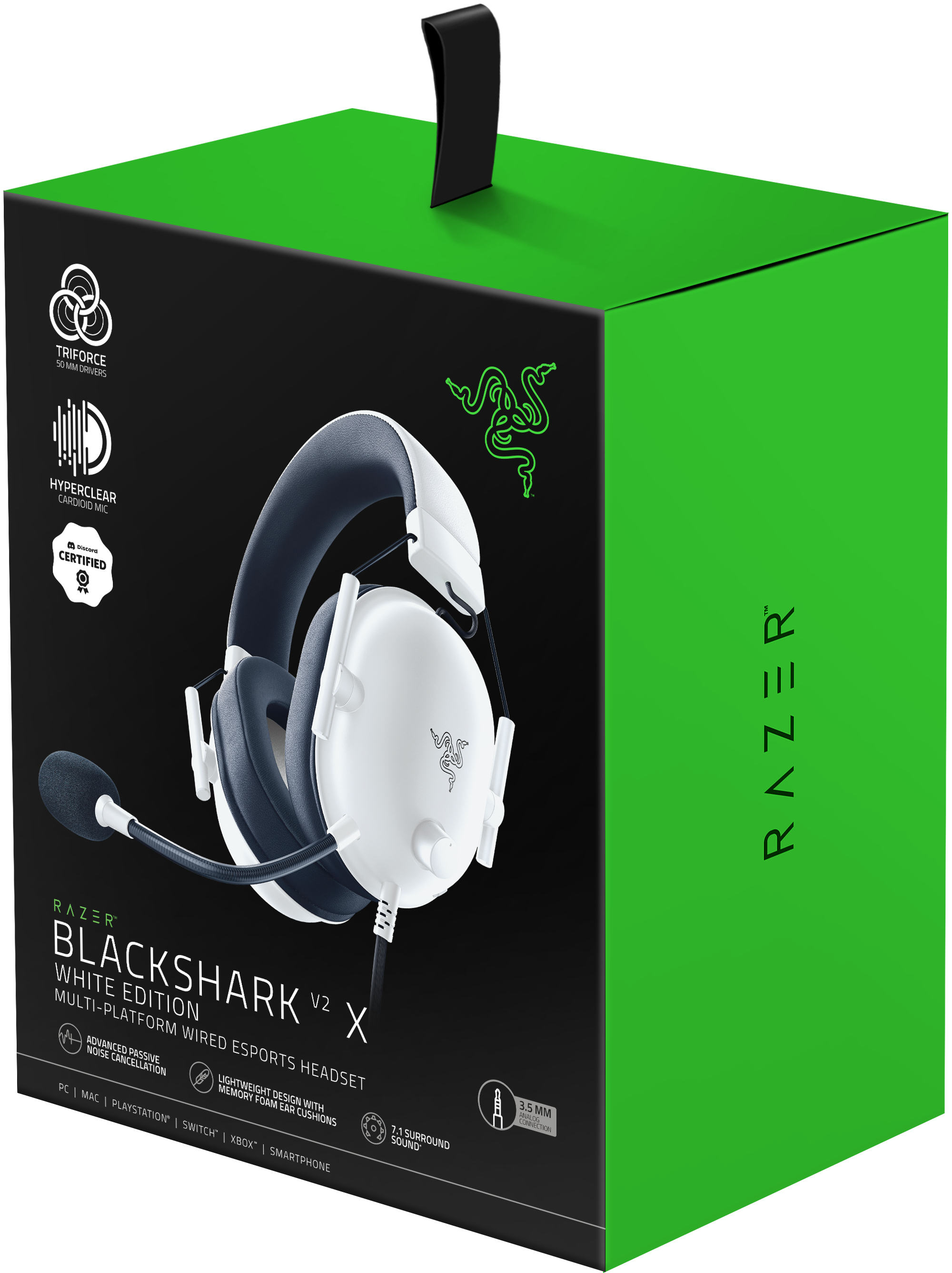 Ігрова гарнітура Razer Blackshark V2 X 3.5мм White (RZ04-03240700-R3M1)