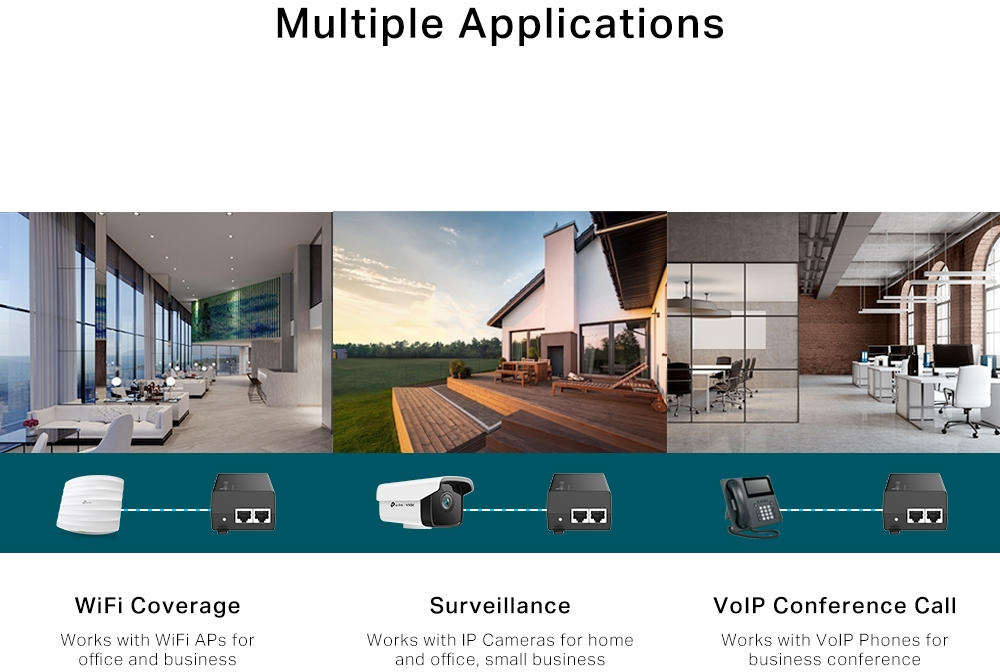 PoE-інжектор TP-LINK TL-POE160S 1xGE, 1xGE PoE, 30Вт (POE160S)