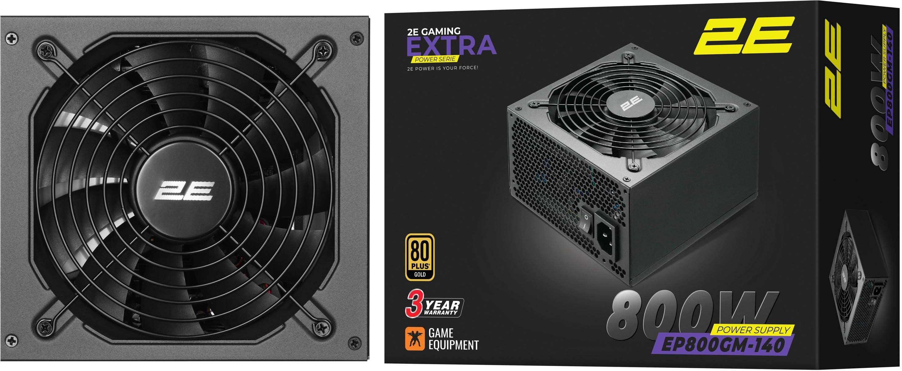 Блок питания 2E GAMING Extra Power (800W) (2E-EP800GM-140)