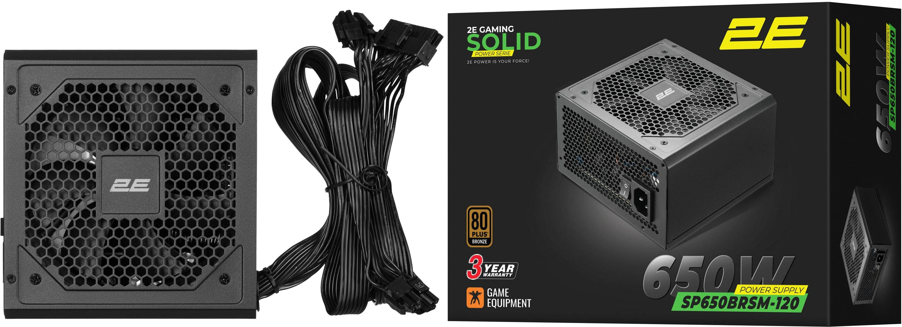 Блок питания 2E GAMING Solid Power (650W) (2E-SP650BRSM-120)