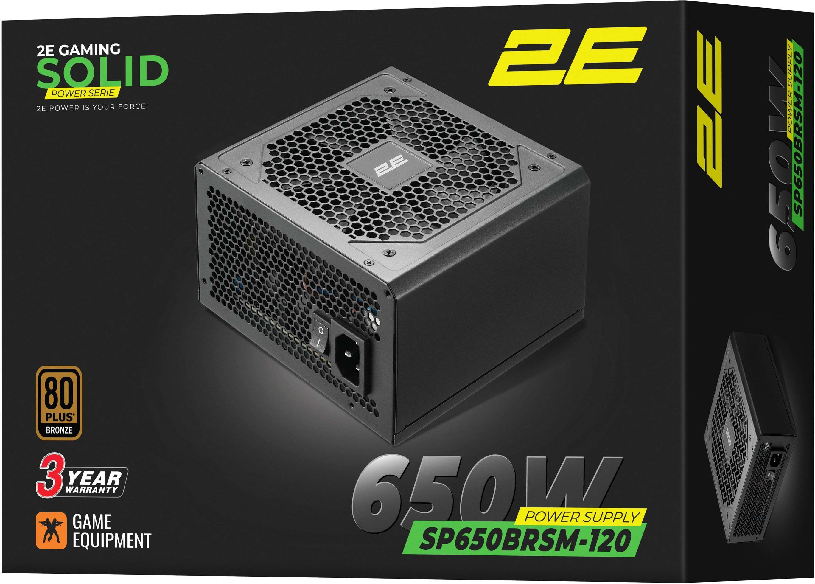 Блок питания 2E GAMING Solid Power (650W) (2E-SP650BRSM-120)