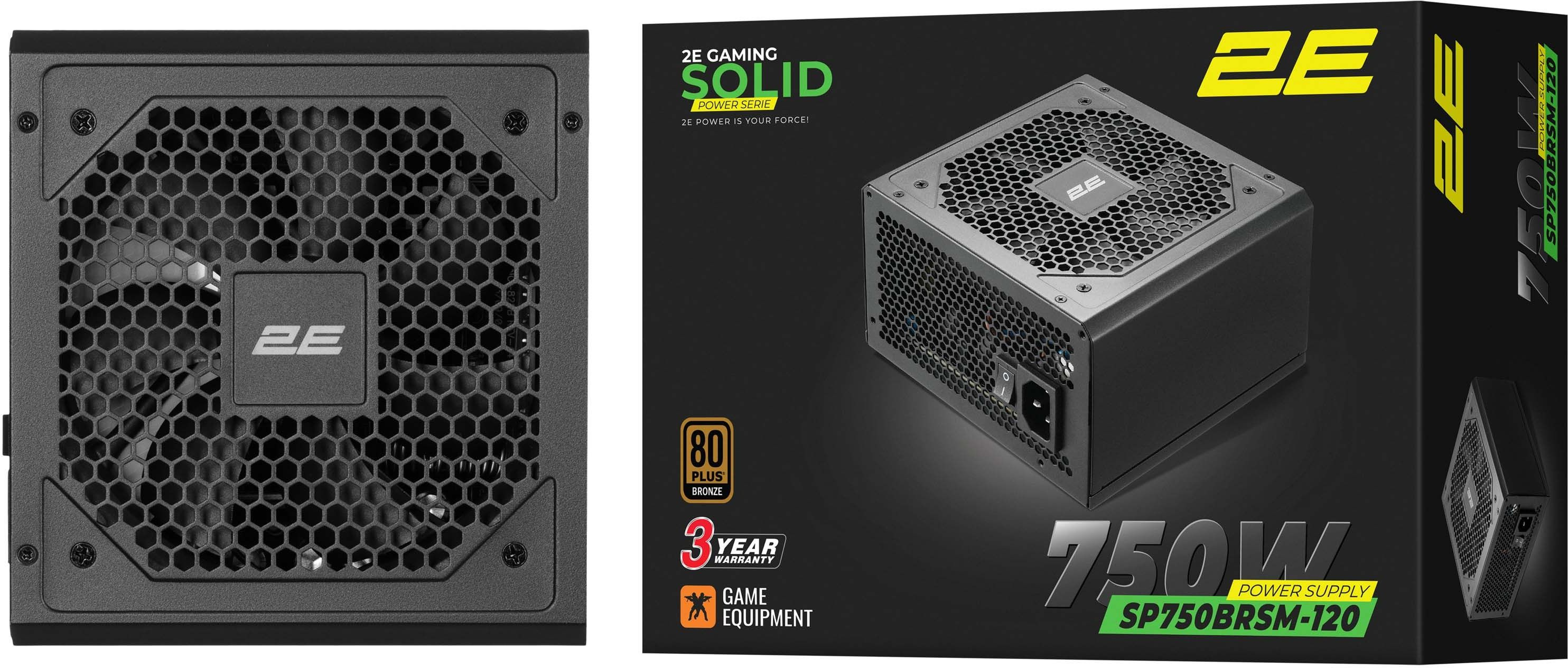 Блок питания 2E GAMING Solid Power (750W) (2E-SP750BRSM-120)