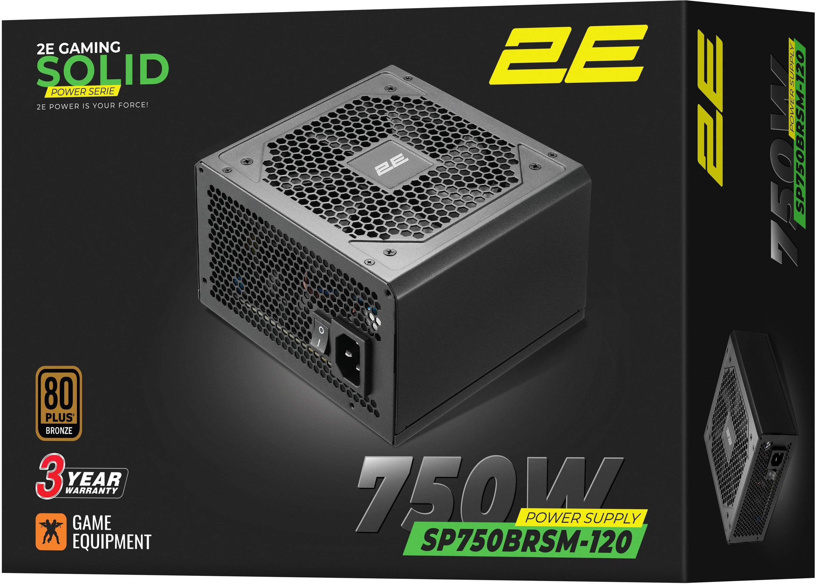 Блок питания 2E GAMING Solid Power (750W) (2E-SP750BRSM-120)