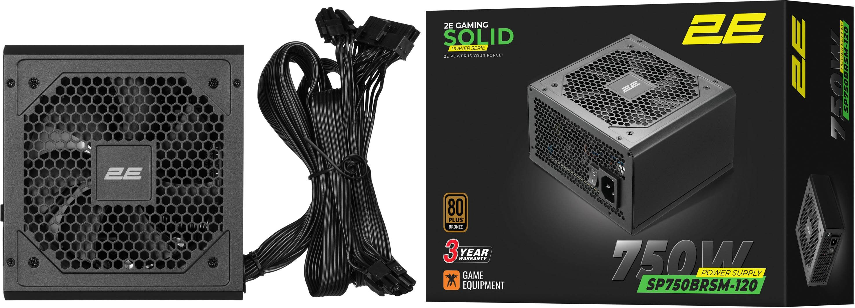 Блок питания 2E GAMING Solid Power (750W) (2E-SP750BRSM-120)