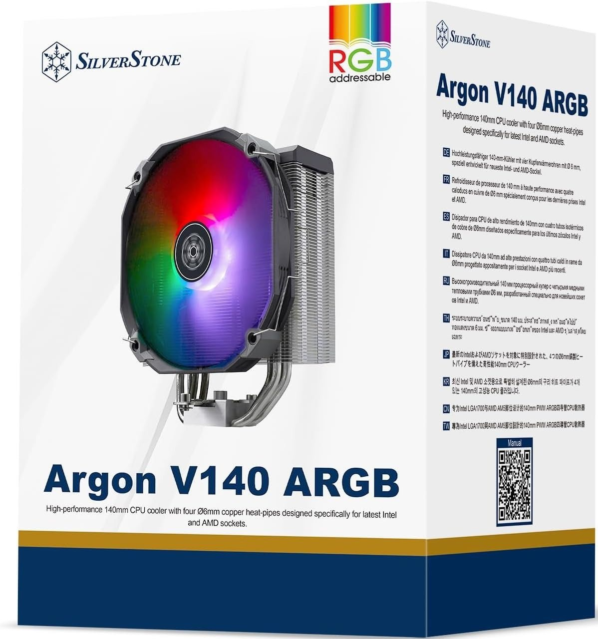 Процесорний кулер SilverStone Argon V140 ARGB (SST-ARV140-ARGB)