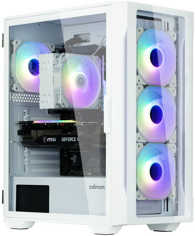 Корпус ZALMAN I3 Neo TG, без БЖ, 1xUSB3.0, 2xUSB2.0, 4x120mm RGB fans, TG Side/Front Panel, ATX, білий