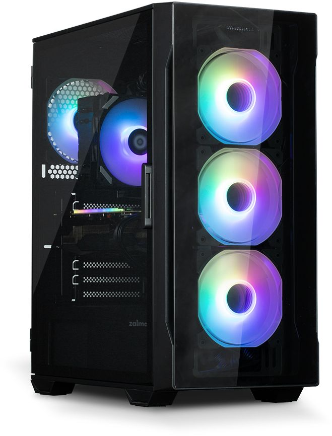 Корпус ZALMAN I3 Neo TG, без БП, 1xUSB3.0, 2xUSB2.0, 4x120mm RGB fans, TG Side/Front Panel, ATX, черный