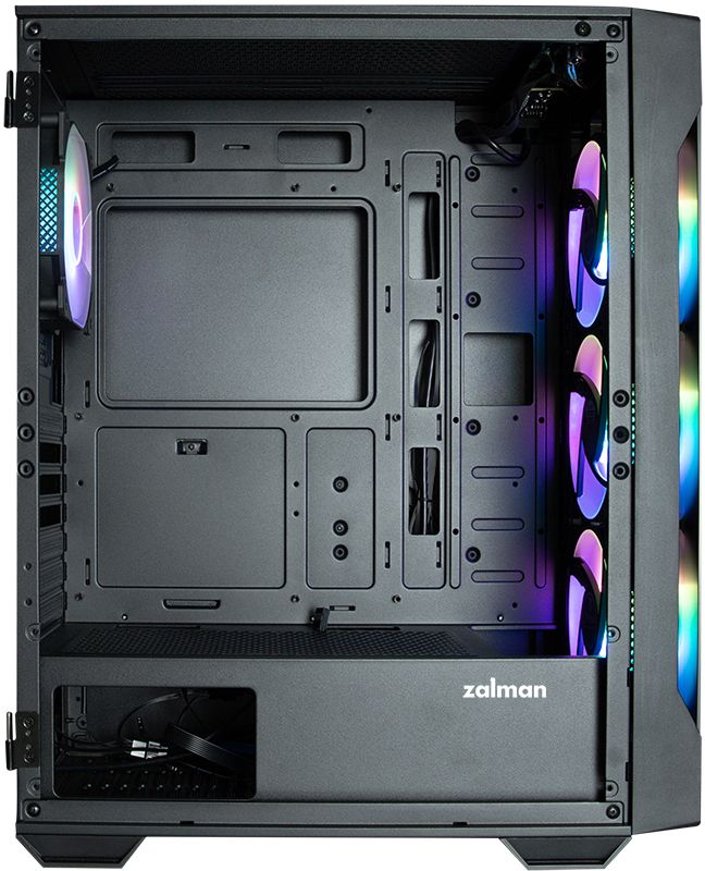 Корпус ZALMAN I3 Neo TG, без БП, 1xUSB3.0, 2xUSB2.0, 4x120mm RGB fans, TG Side/Front Panel, ATX, черный