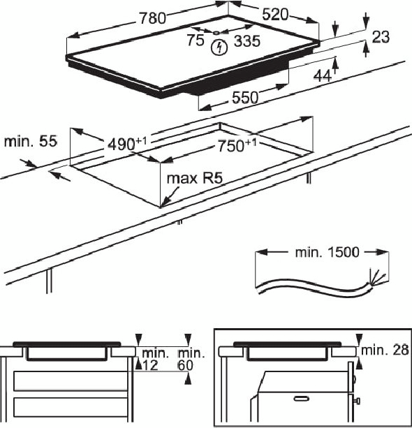 Варочная поверхность индукционная Electrolux EIV83443BW