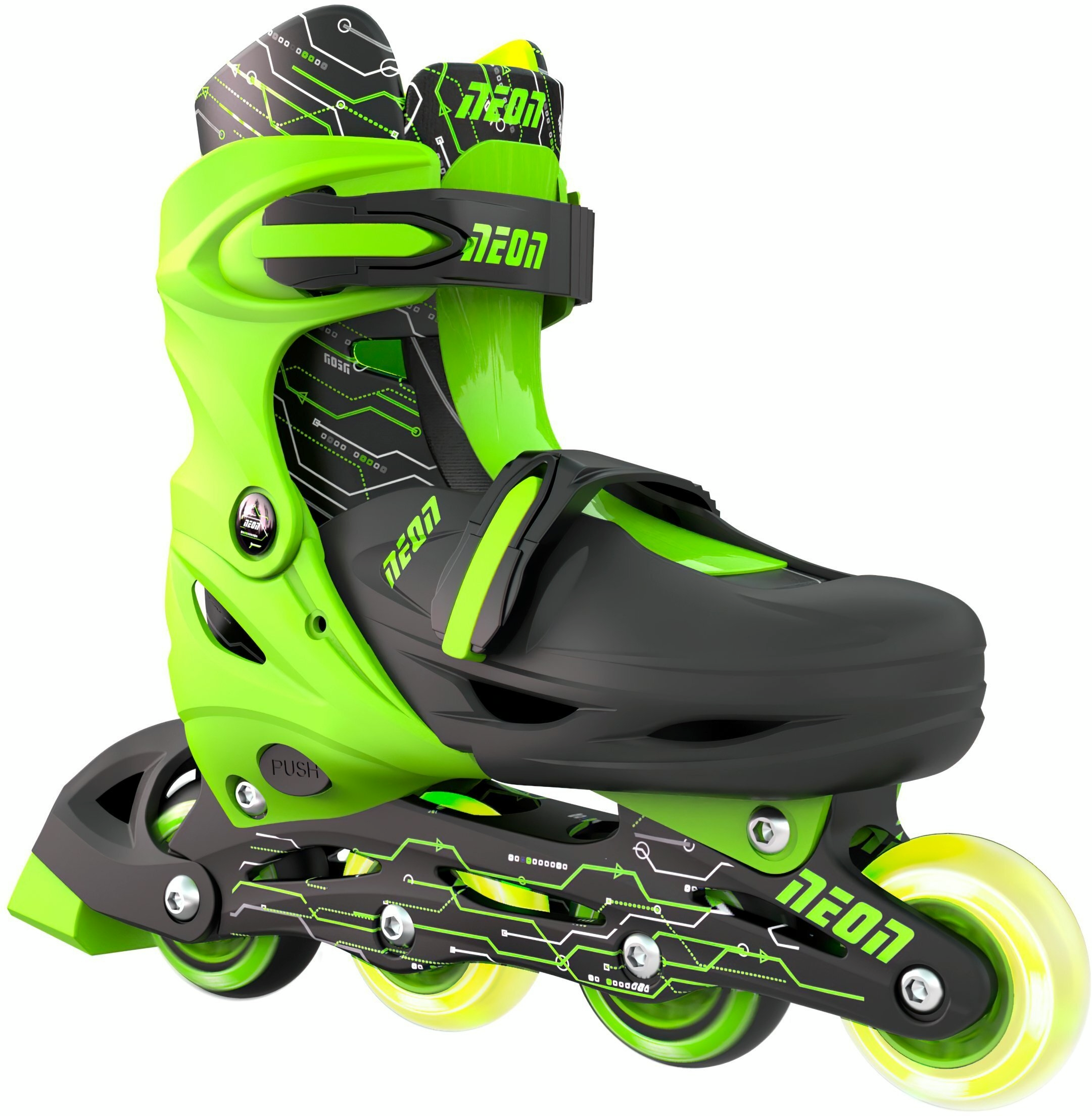 Роликовые коньки Neon Combo Skates Салатовый (Размер 30-33)